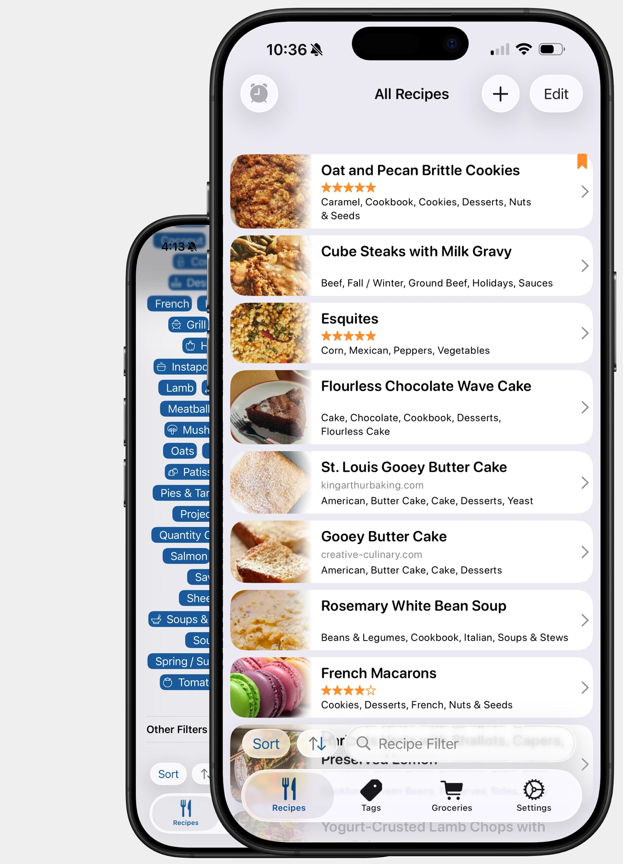 Cookery running on iPhone and iPad